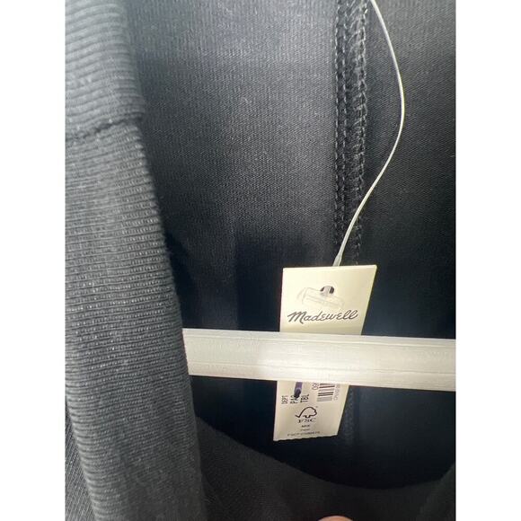 MADEWELL Black Funnelneck Cropped Muscle Tee NWT Size XXS - Picture 10 of 10